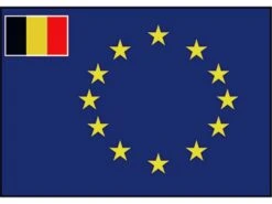 Bootvlag Belgie En Europa (Grootte: 30 X 45cm)